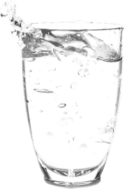 isolated clear glass water